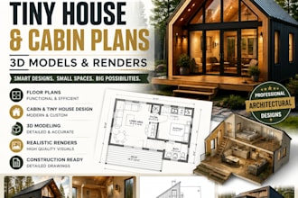 design tiny house plans cabin plans and 3d architectural models