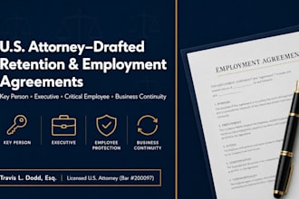 draft a legally binding key person retention agreement