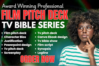 design film pitch deck, movie pitch deck, investor pitch deck, tv series bible