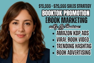 promote your booktok, video tiktok trailer audiobook and amazon kdp marketing