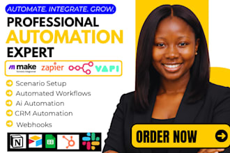 set up airtable CRM and automations with make com and n8n