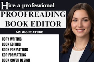 proofread, copy and line edit romance novel, fiction book editing