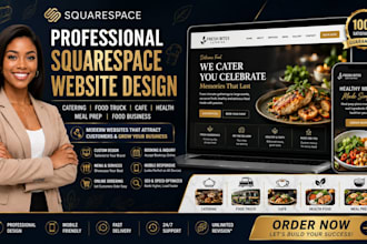 design catering food truck cafe healt meal prep store squarespace  website