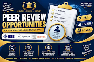 help you with ieee, springer and elsevier peer review invite for eb1, eb2, niw