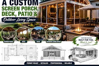 design a custom screen porch, deck, patio and outdoor living space