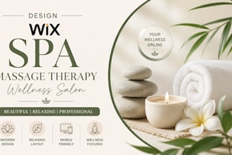 design wix spa massage therapy wellness salon website