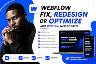 fix, redesign or optimize your webflow website issues
