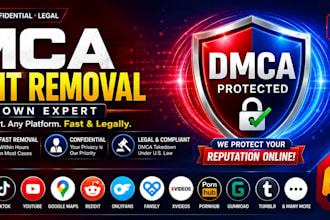 remove takedown harassing defaming copyright infringing content under dmca
