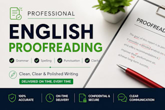 write and proofread professional english content