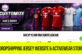 design dropshipping jersey website jersey shopify store jersey shopify website