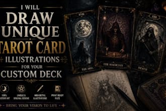 draw unique tarot card illustrations for your custom deck