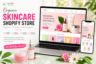design organic skincare shopify store beauty store cosmetics skin care website