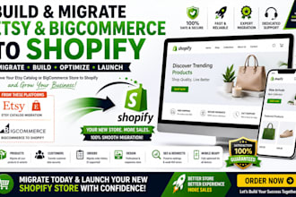 build and migrate etsy catalog to shopify migration bigcommerce to shopify