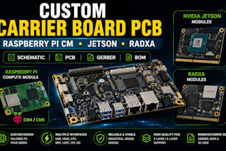 design custom raspberry pi cm4 cm5  carrier board pcb