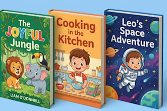 design catchy children book cover kids book cover ebook kdp print ready pdf