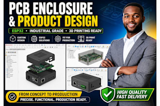 pcb enclosure design esp32 product casing industrial product design 3d printing