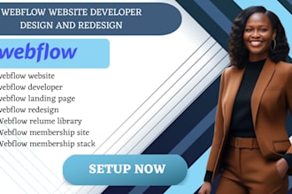 design redesign and develop a professional webflow website relume library