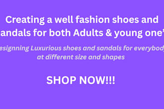 help people design a fashionable shoes and sandal