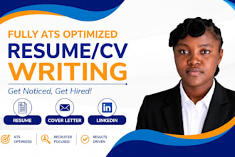 write a professional resume, CV and cover letter