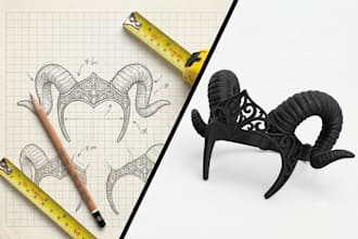 design 3d printable cosplay props, armor pieces, and gadget replicas