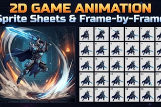 create 2d sprite sheets and frame by frame animations for games