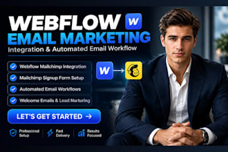 create webflow mailchimp integration automated email flow newsletter automation