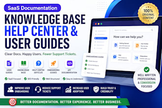 create saas documentation knowledge base help center and onboarding guides