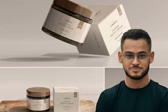design cosmetic packaging, skincare labels, product boxes and perfume labels