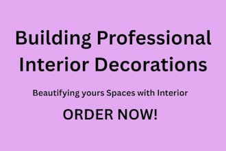 do preparation of design for interior and housing event party