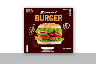 design professional food restaurant and promotional banners