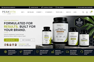nutraceutical shopify store private label supplement store nutraceutical website