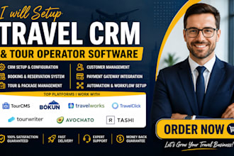 setup travel crm tourcms travelworks bokun travelclick tourwriter avochato tashi