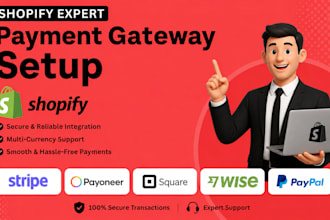 setup shopify payment gateway and wise account activation