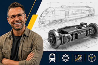 create railway equipment techchnical drawing, railway cad componet drawing catia
