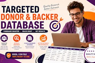 build a targeted donor and crowdfunding backer database