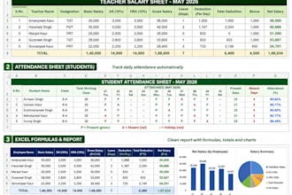 create professional excel spreadsheets,formulas,salary and attendance sheets