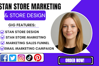 stan store marketing , etsy stan store, stan store sales funnel and design