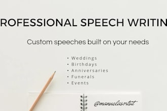 write an unforgettable speech for your events
