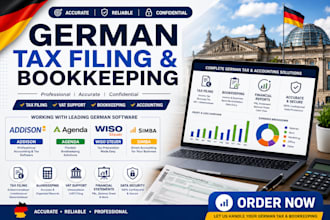 do german tax filing and bookkeeping using addison, agenda, wiso and simba