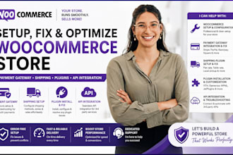 setup fix woocommerce store payment gateway shipping plugins and api integration