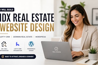 build idx real estate website design, lofty crm, german real estate wordpress