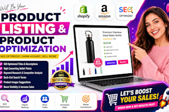create and optimize SEO product listings for shopify stores