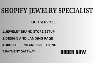 build a luxury shopify jewelry website or jewelry store