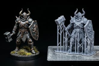 sculpt 3d miniature stl figurine for dnd warhammer 3d printing