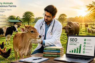 write and speak SEO health, veterinary and farming content as an mbbs doctor