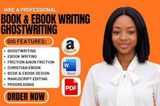 be your 50 000 words ebook ghost writer, book ghostwriter, book writer