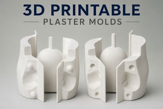 create 3d printable plaster molds for perfect and consistent slip casting result