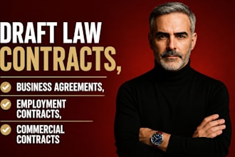 draft law contracts, business agreements, employment and commercial contracts
