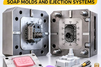 design and modify plastic injection molds, soap molds and ejection systems