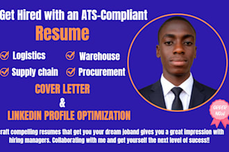 write logistics, warehouse, supply chain, procurement, transportation resume